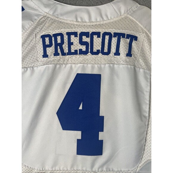Nike Stitched Jersey Dak Prescott #4 Dallas Cowboys Mens 48 XL White Blue NFL - Picture 2 of 10